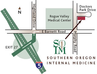 Southern Oregon Internal Medicine Clinic Map